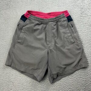 Birddogs Boom For Your Boomstick Shorts Mens Gray Pink Lined Size Small